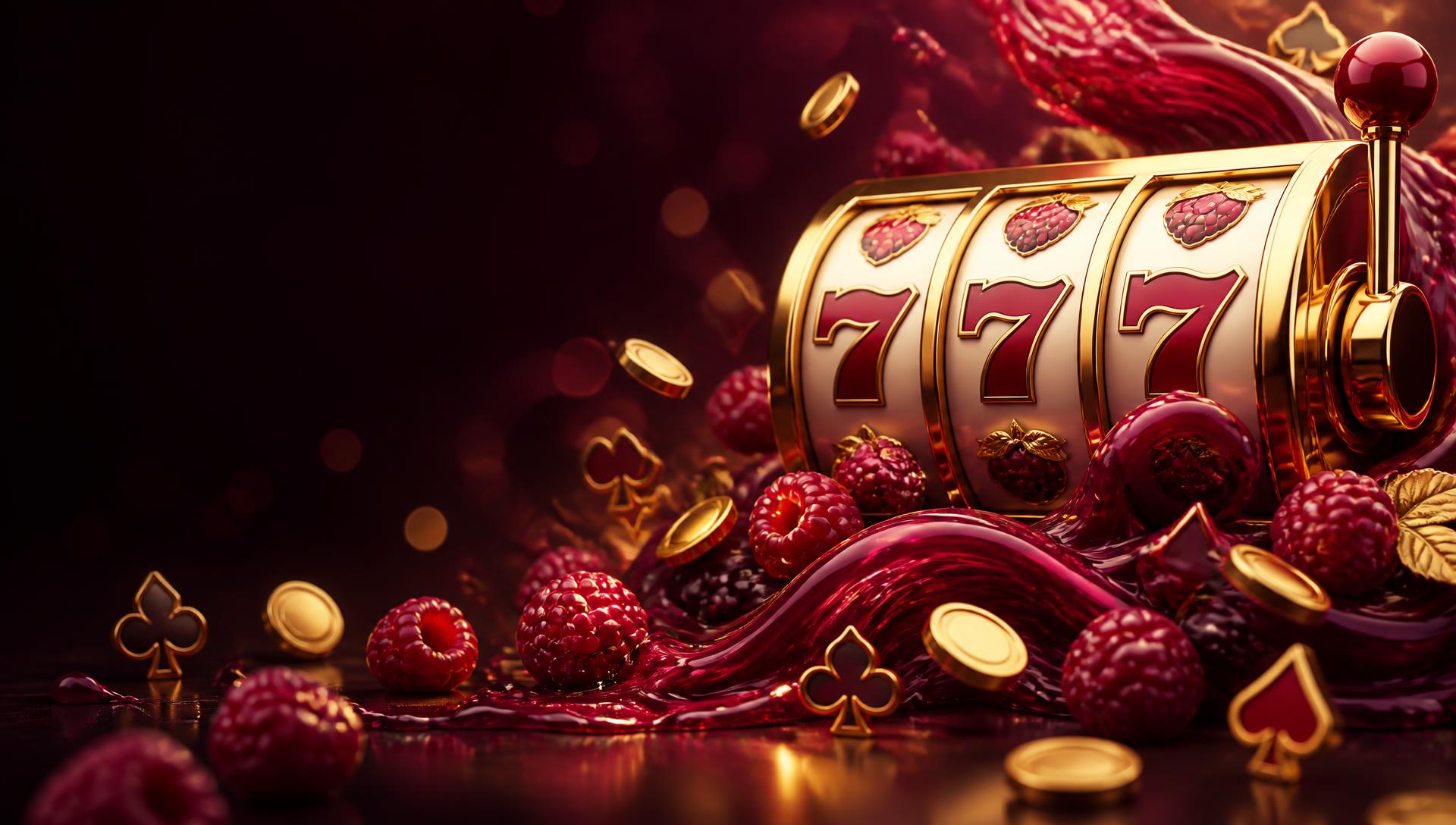 Jam Slots casino met gouden rollen en verse bessen
